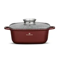 BLAUMANN BL-4093 Cerastone Collection 26 cm-es négyzet alakú edény fedővel alumínium 5,4 L