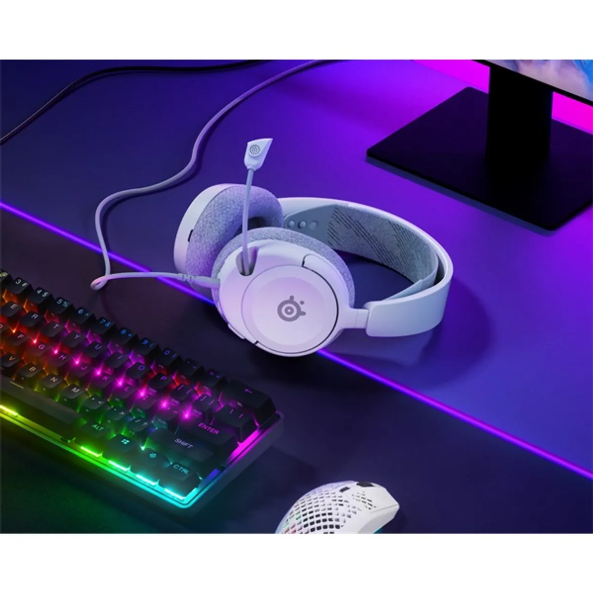 SteelSeries 61607 Arctis Nova 1 fehér 120 cm 3,5 mm pc mac konzol mobil zajcsökkentős mikrofon 40 mm 36 ohm 20-22000 Hz #5