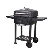 TOO BG-200B grillkocsi fekete két oldalsó asztallal acél, rozsdamentes acél, műanyag 55x42,5 cm 84 cm #2