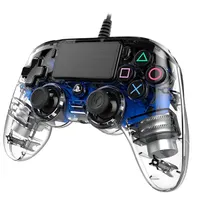 Nacon 2804957 ps4 kontroller vezetékes compact kék átlátszó 180 cm