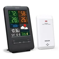 SENCOR 35053972 SWS 7300 időjárás állomás vezeték nélküli digitális kijelző 8 érzékelő csatlakoztatható #3