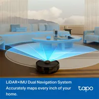 TP-LINK TAPO RV30 MAX robotporszívó és felmosó LiDAR navigáció 5300 Pa 2600 mAh 0,3 L tartály 150 perc WiFi HEPA H11 #10