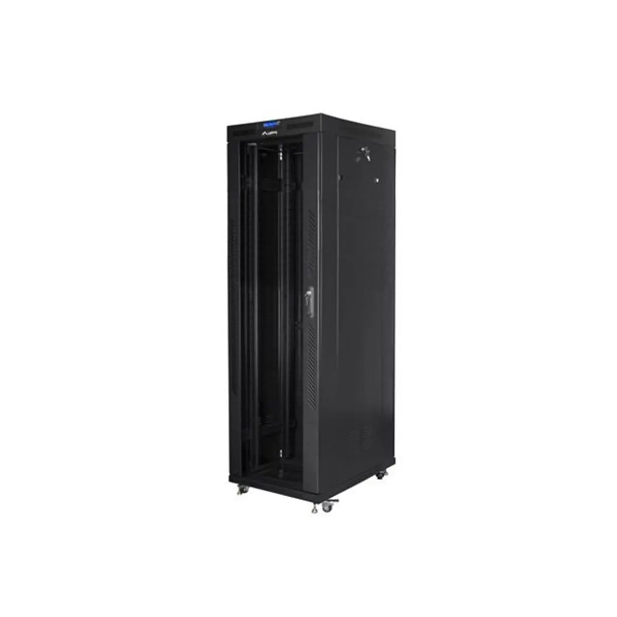LANBERG FF01-8842-12BL szabadon álló rack 19" 42U 800x800 üvegajtós lcd fekete #3