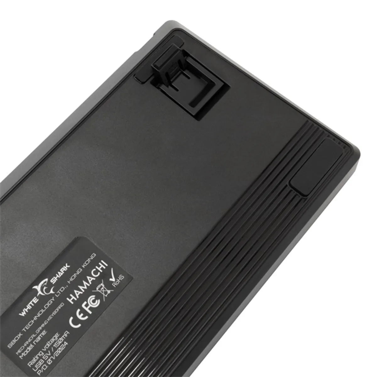 White Shark WS GK-005121-B/BL-US Hamachi fekete 84/85 kulcs Forró swap mechanikus kék kapcsolók, teljes Anti-Ghosting, per-key RGB, USB-C, 1,8 m #8