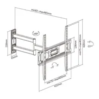 Stell 35057261 SHO 5600 fali konzol acél fekete 32"-55" 75x75-400x400 1 db 35 kg 90° 15° csavaros #5