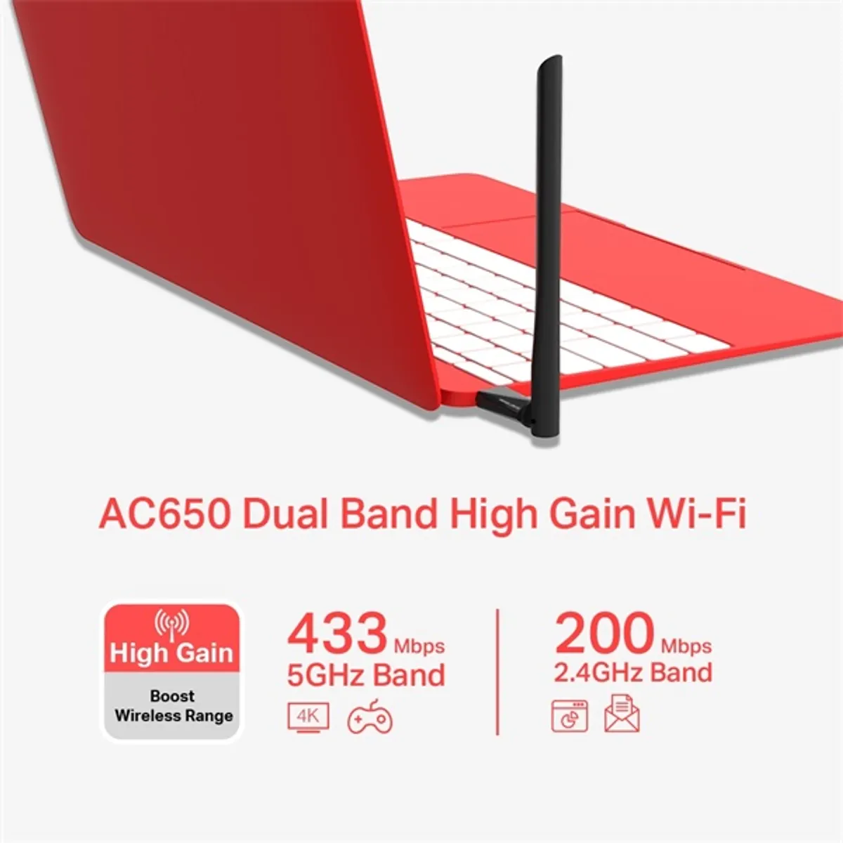 MERCUSYS MU6H usb-s vezeték nélküli adapter 433Mbps 802.11ac n g b WPA2 WPA WEP #3