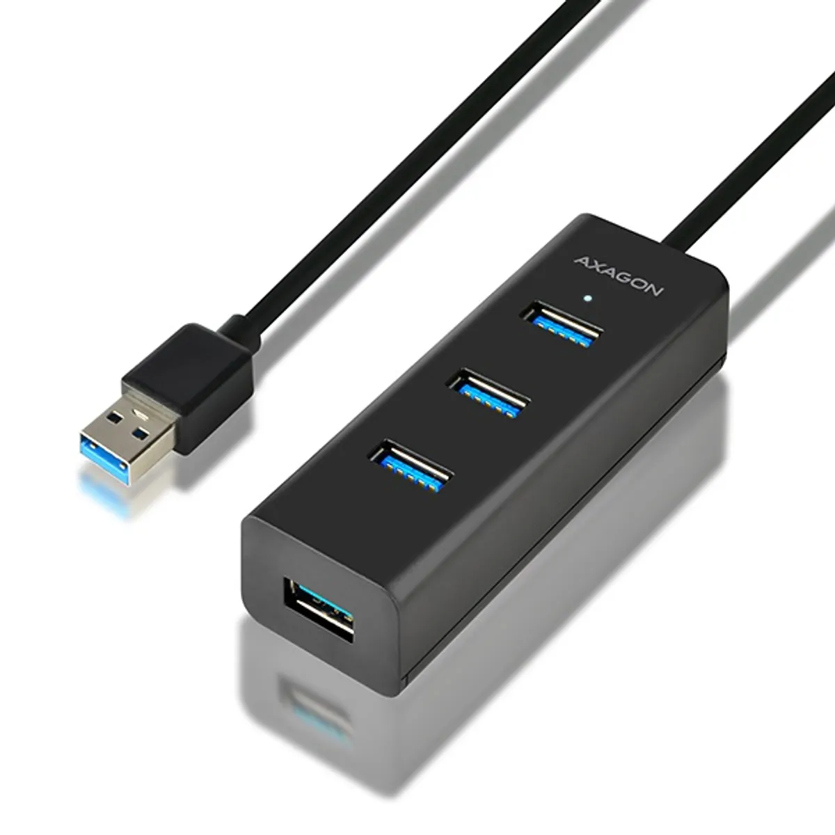 Axagon HUE-S2BL USB 3.0 töltő hub négyportos 1,2 m kábel #1