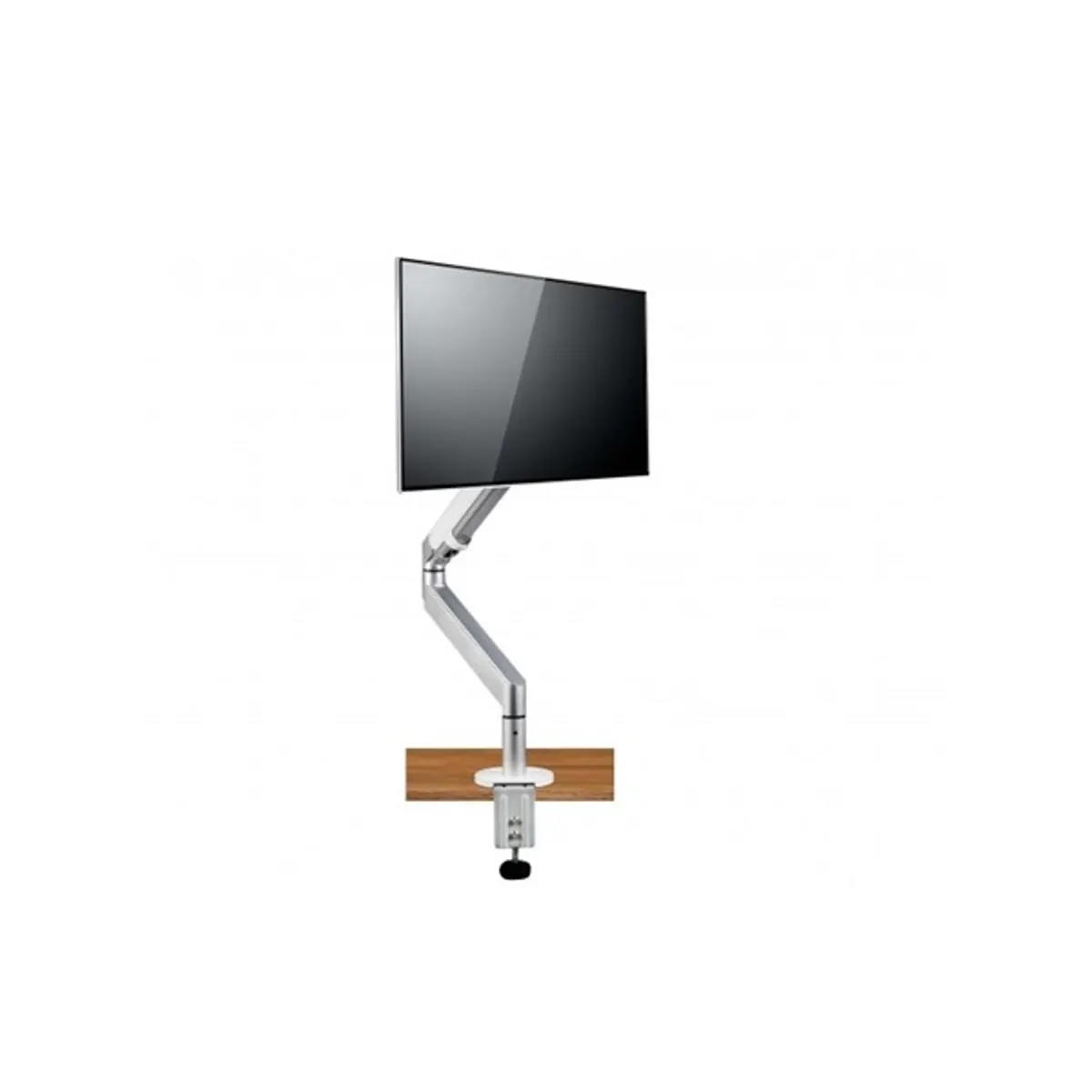Spire CG-UGOZ-1S asztali monitor tartó 27" VESA 100x100, 180 fok billentés, 360 fok forgás, magasság 80-410 mm, alumínium ezüst #1