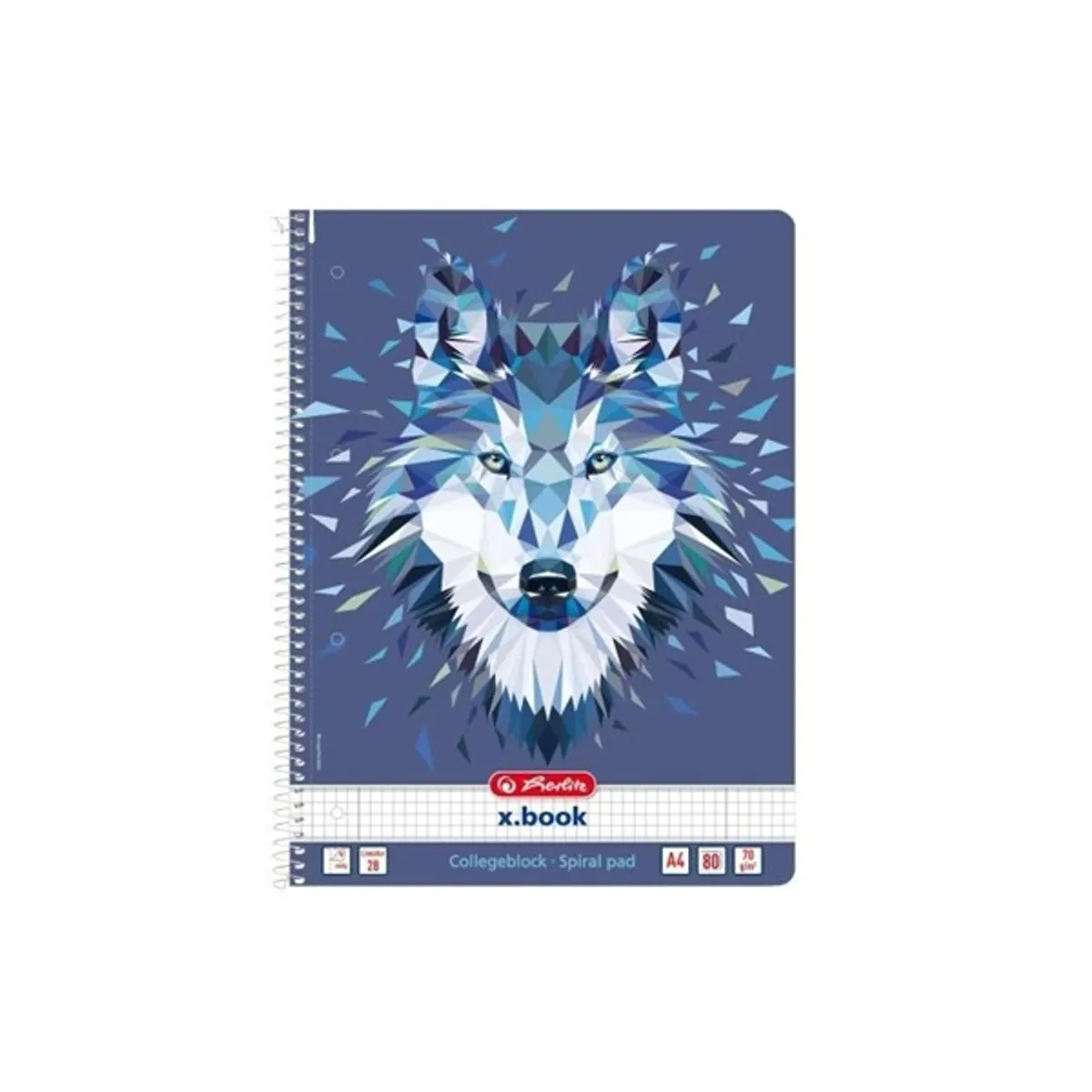 Herlitz 50027774 spirálfüzet mintás A4 80 lap kockás 70 g m2 perforált margóval álló #1