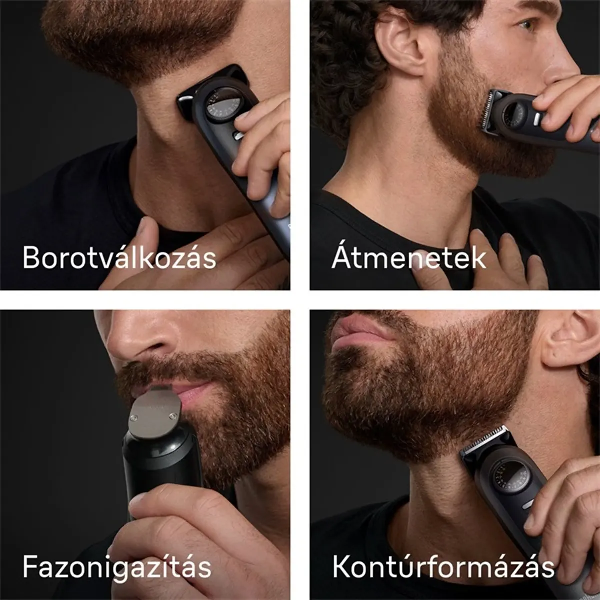 Braun 10AS490181 BT 7540 szakállvágó 40 hosszbeállítás 0,5-20 mm Precíziós vágó Li-ion akku 120 perc üzemidő 90 perc töltés vízálló #8