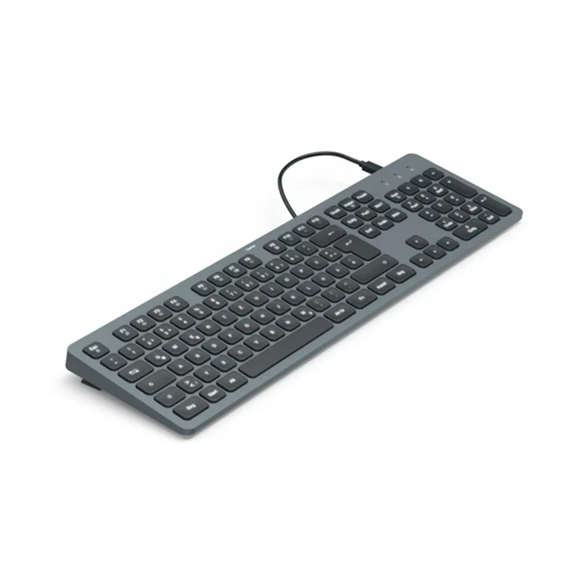 Hama 13173058 CK-400 fekete-szürke membrán vezetékes USB-C-USB-A adapterrel 180 cm magyar kiosztás 80 százalékos újrahasznosított abs #2