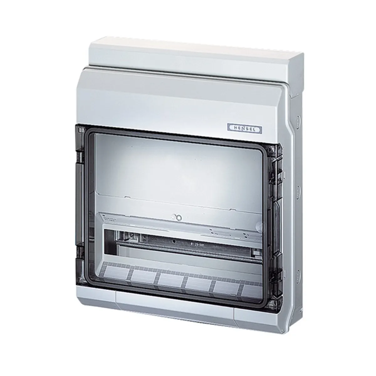 HENSEL 6100431 kisautomata doboz IP65 polietilén szürke falon kívüli 18 modul 1 sor 1 ajtó műanyag #1