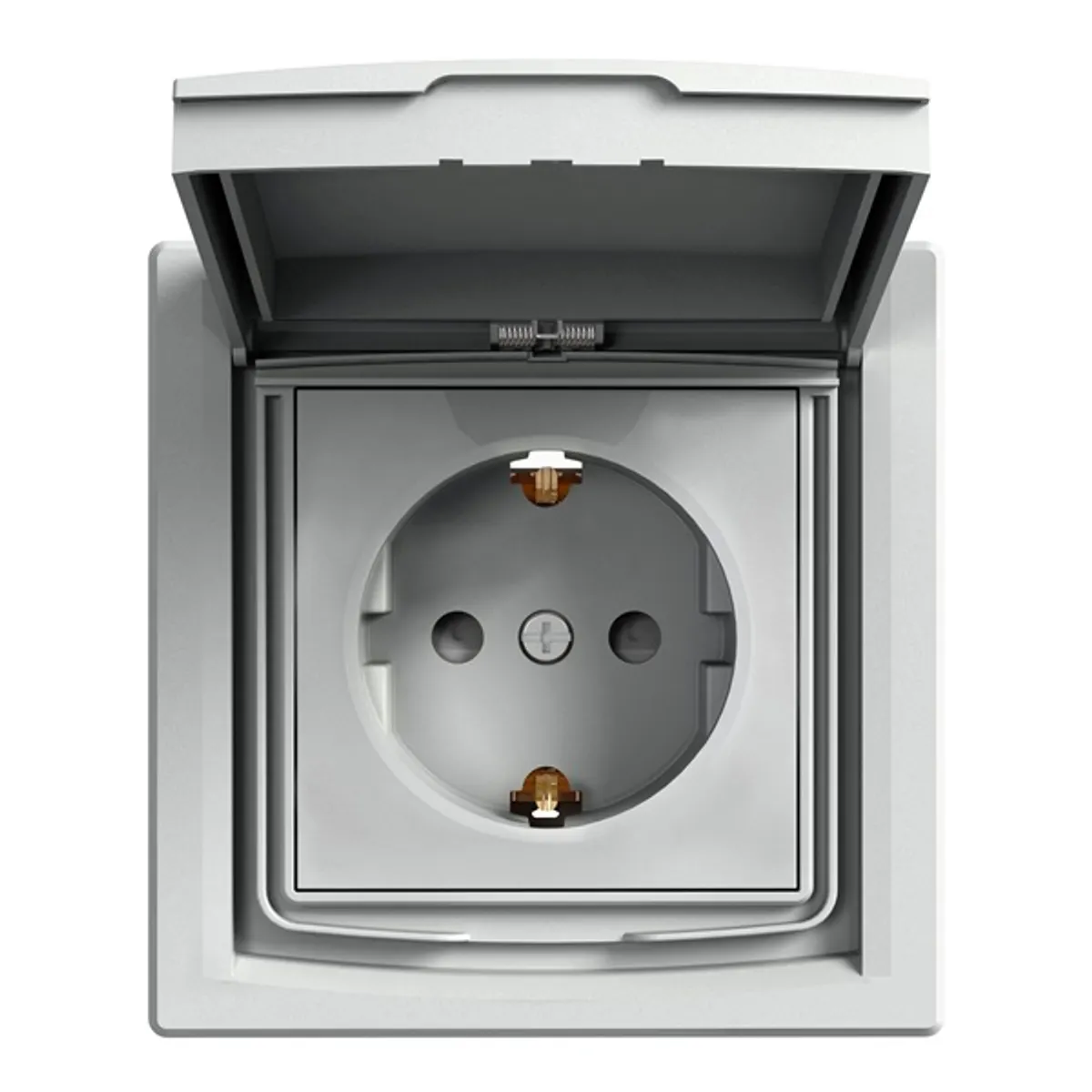 Schneider EPH3100361 Asfora Alumínium 2P-F csatlakozóaljzat IP44 Gyermekvédelem Van #1