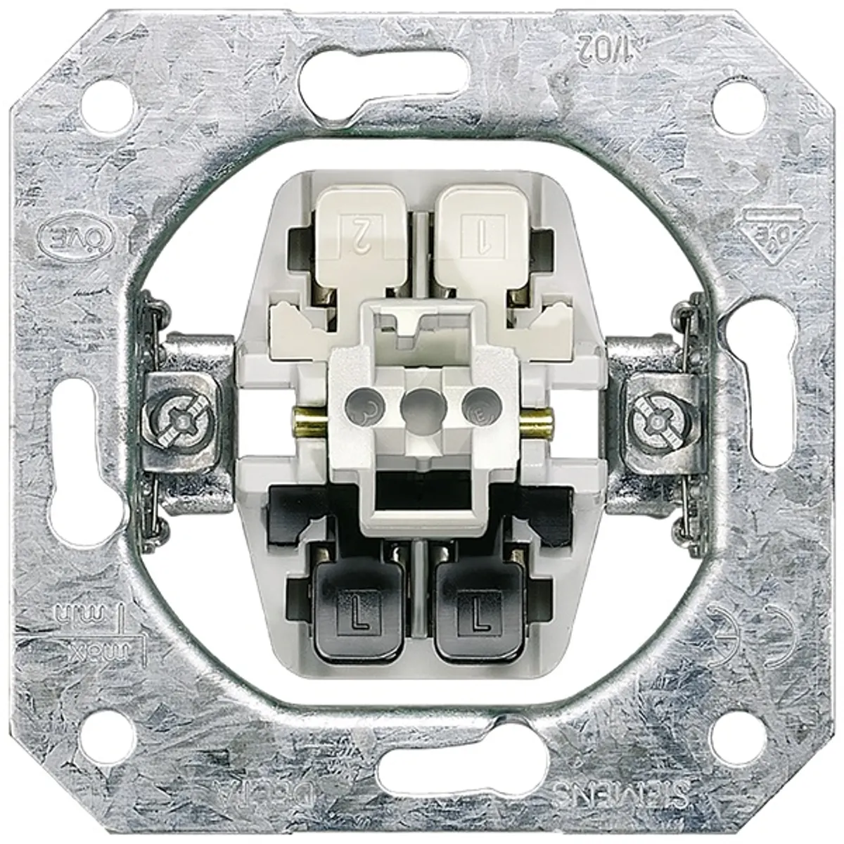 Siemens 5TA2117 Delta 10A IP20 rugós vezetékbekötéssel süllyesztett keresztkapcsoló betét #1