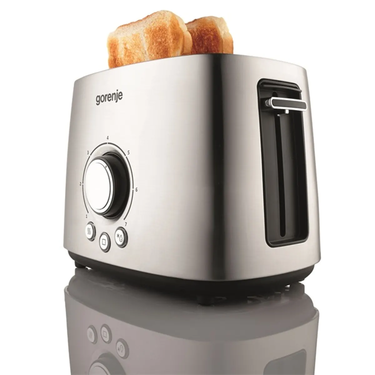 Gorenje 565728 T1000E 2 szelet rozsdamentes acél 1000 W morzsatálca kiolvasztás melegítés 7 pirítási fokozat #3