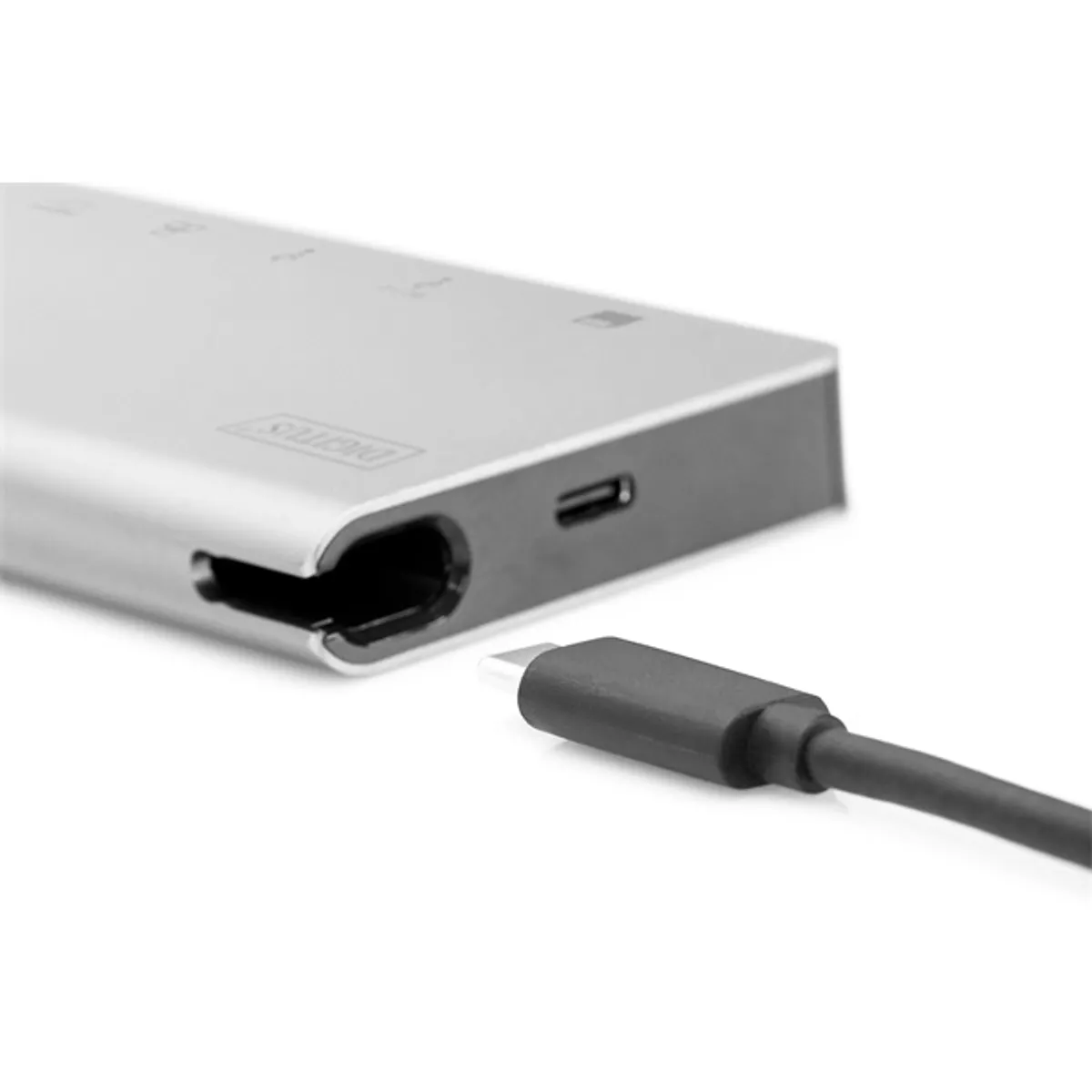 Digitus DA-70866 USB-C többportos utazó dokkoló 8-portos 4K HDMI VGA RJ45 2x USB-C 2x USB 3.0 MicroSD SD MMC ezüst #4