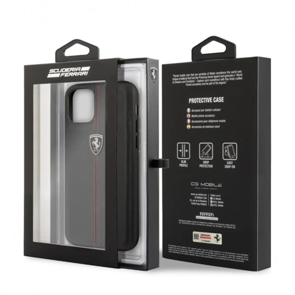 FERRARI FEHDEHCN58BK GEN iPhone 11 Pro fekete bőrtok 5,8" #4