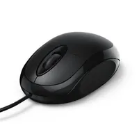 Hama 00182600 MC-100 optikai USB egér 3 gomb 1000 dpi 1,3 m fekete kétkezes