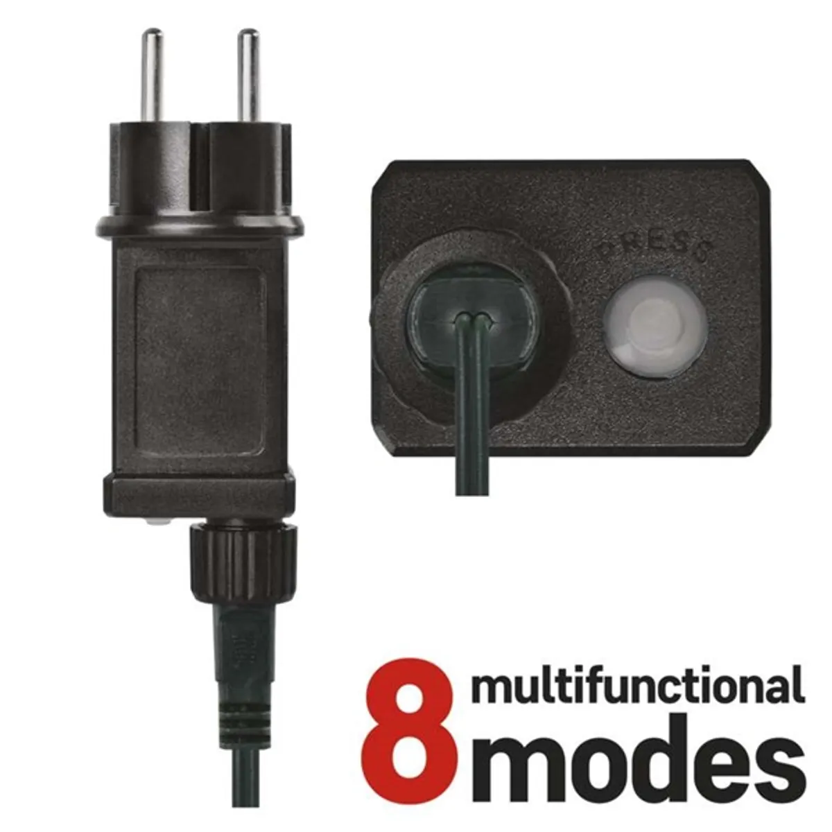 EMOS D4AM08 LED karácsonyi fényfüzér 12 m multicolor 8 üzemmód IP44 beltéri és kültéri LED integrált #5