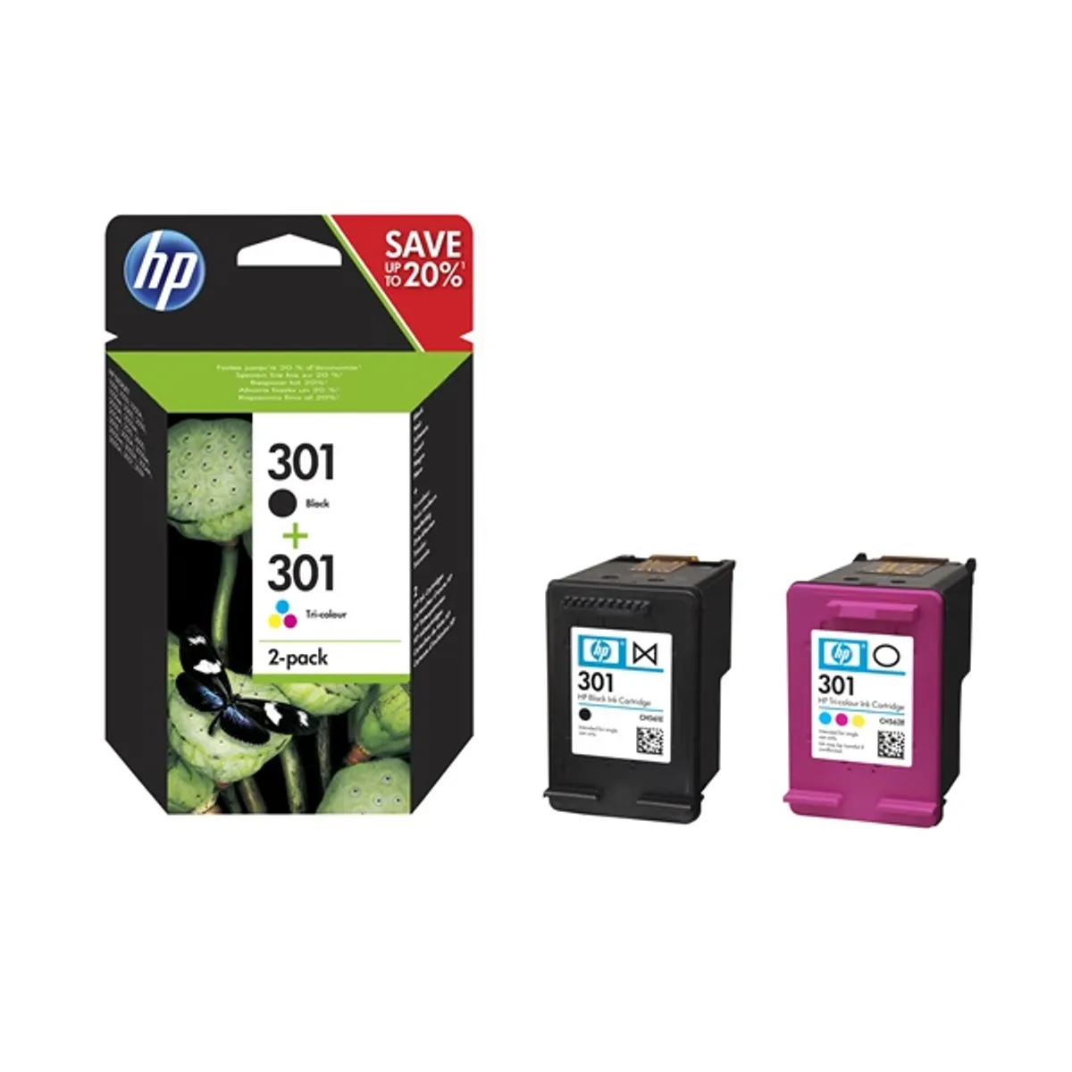 HEWLETT PACKARD N9J72AE 301 tri-color és fekete tintapatron csomag Szín: Színes #1