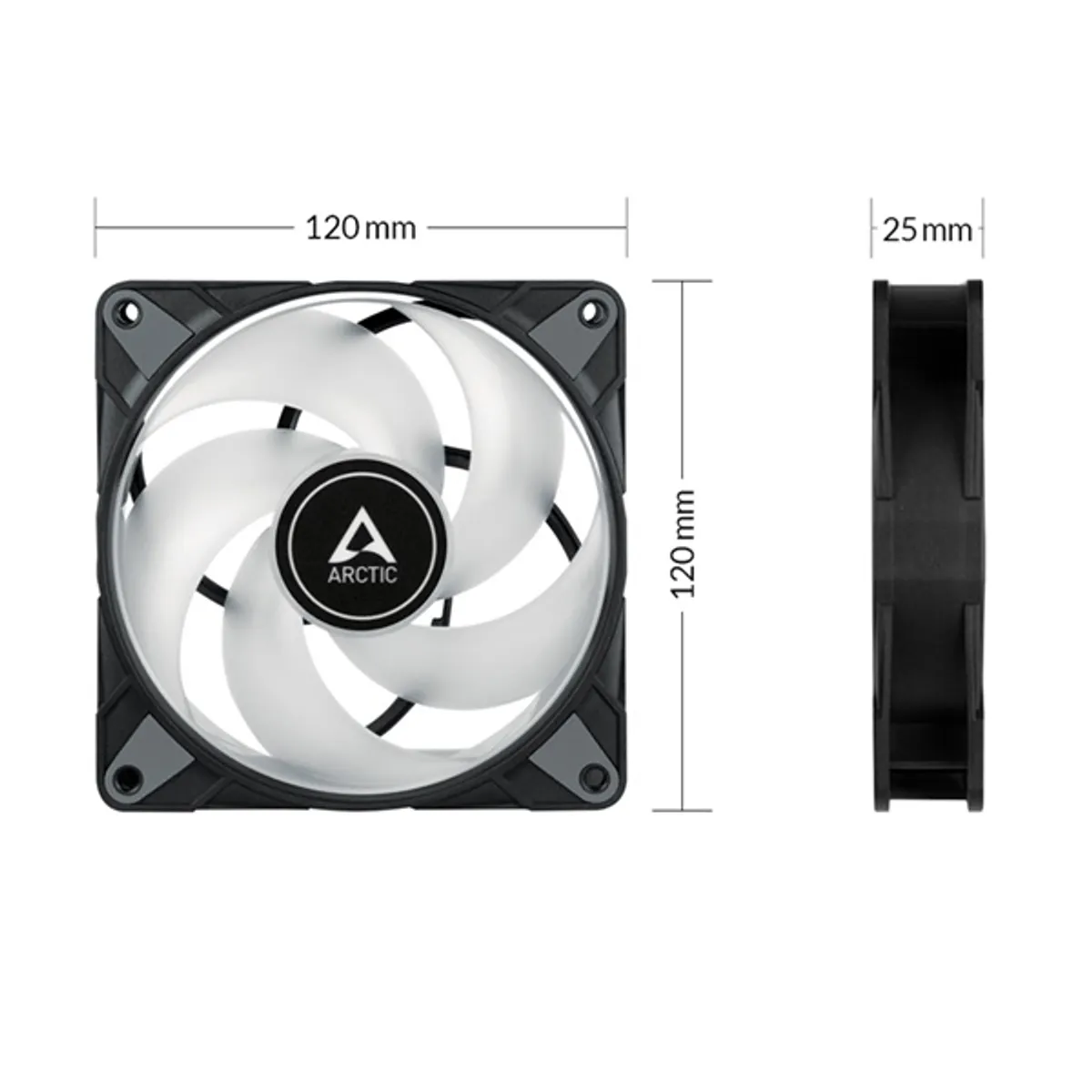ARCTIC ACFAN00229A P12 PWM PST RGB 0dB fekete 3db #4