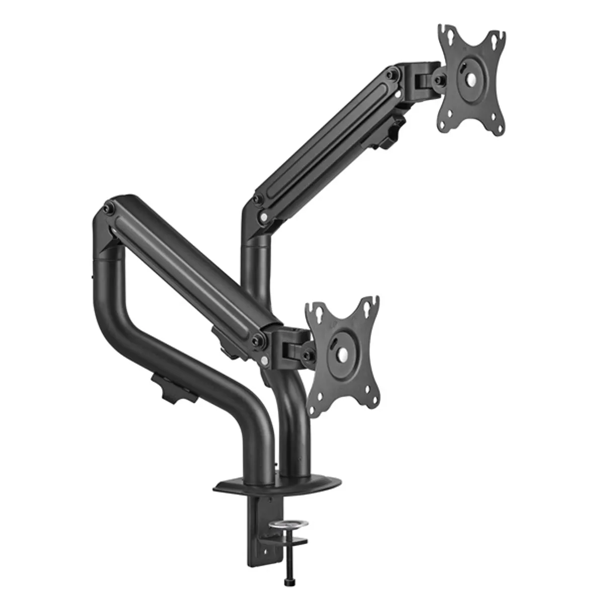 GEMBIRD MA-DA2-02 kétkaros asztali monitor tartó gázrugós 17-32" 2x monitor VESA 75x75 100x100 kábelrendező fekete #2