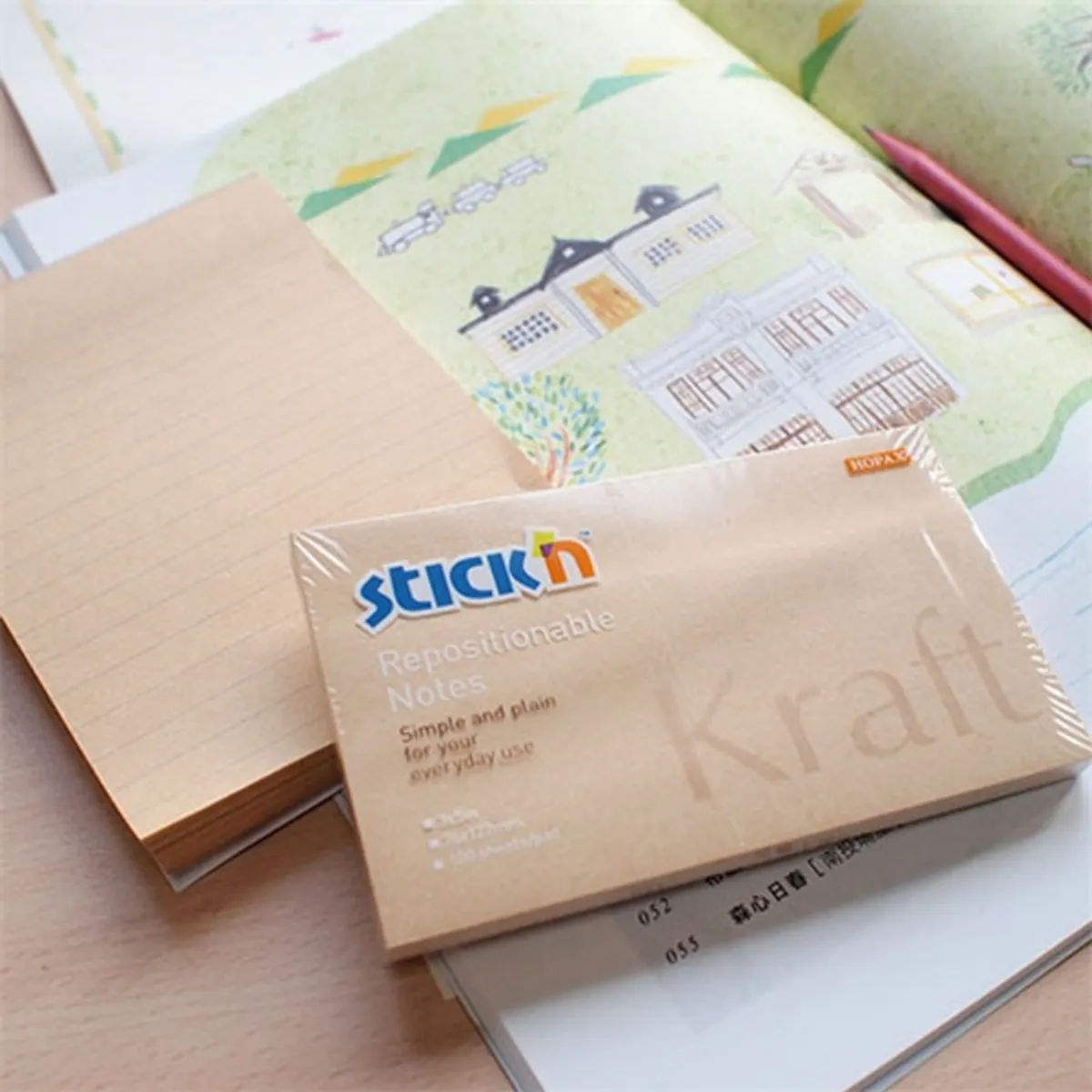 STICK N 21640 KraftNotes 76x127mm 100 lap natúr újrahasznosított jegyzettömb #2