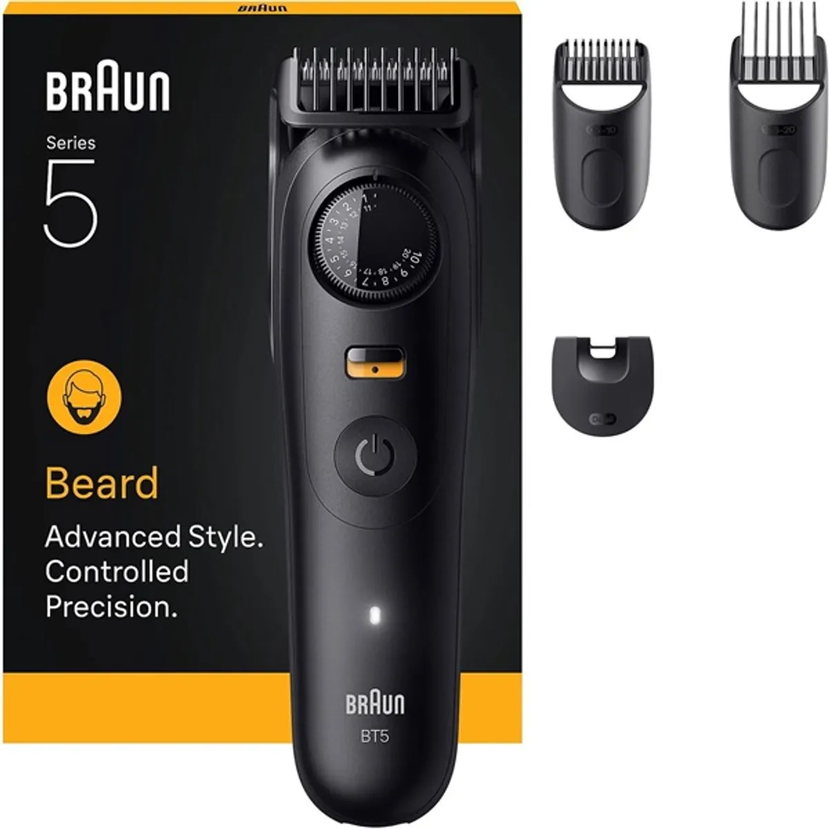 Braun 10AS490182 BT 5520 szakállvágó 0,5-20mm 40 hosszbeállítás 120 perc mosható tisztító kefe fekete #2