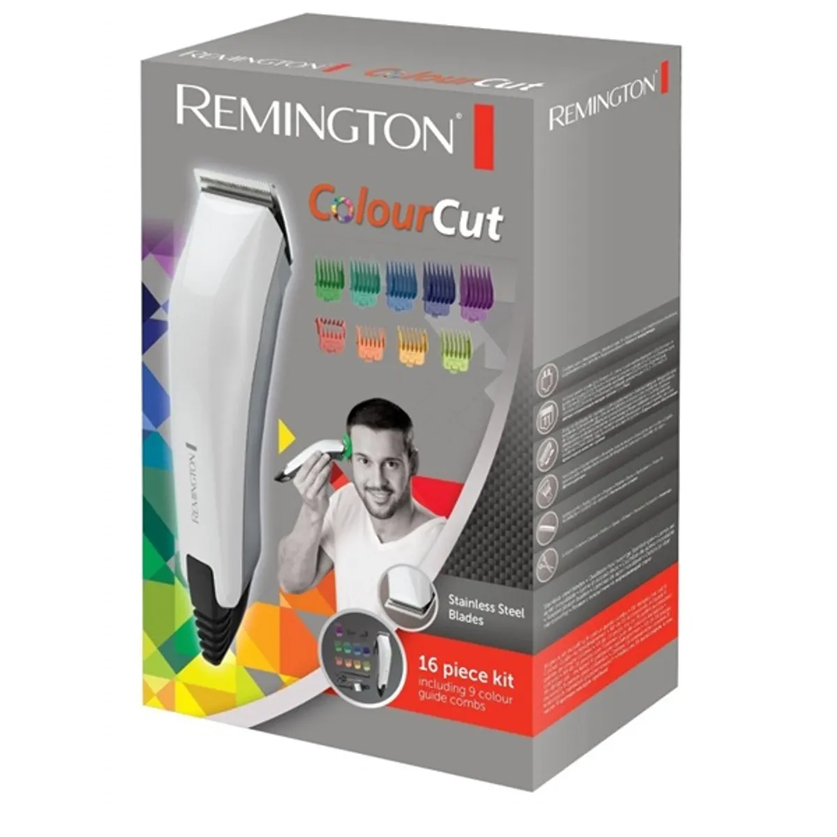 REMINGTON 43184560100 HC5035 1,5-25mm vezetékes 9 fésű acél pengé önélező tisztító kefe #5