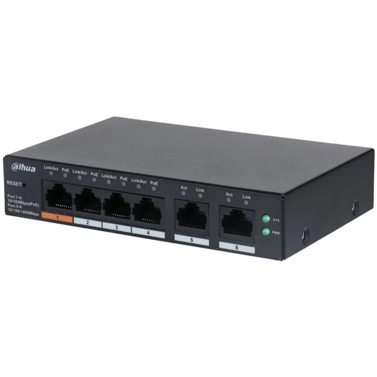 Dahua CS4006-4ET-60 4x PoE port, 2x uplink, 60 W, felhőalapú kezelés, VLAN 32, 802.3af, 802.3at, 802.3bt, 6 LAN port #1