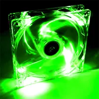 Akyga AW-12A-BG Ház ventilátor 120 mm zöld led 4 LED Molex 3-pin 20 dB 1000 RPM #2