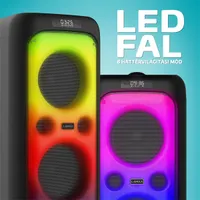 LAMAX LXPSMPK1PSNBA PartyKing1 Plus 100W bluetooth hangszóró 2x hangszóró modulok led party fény vezeték nélküli mikrofon aux bemenet #2