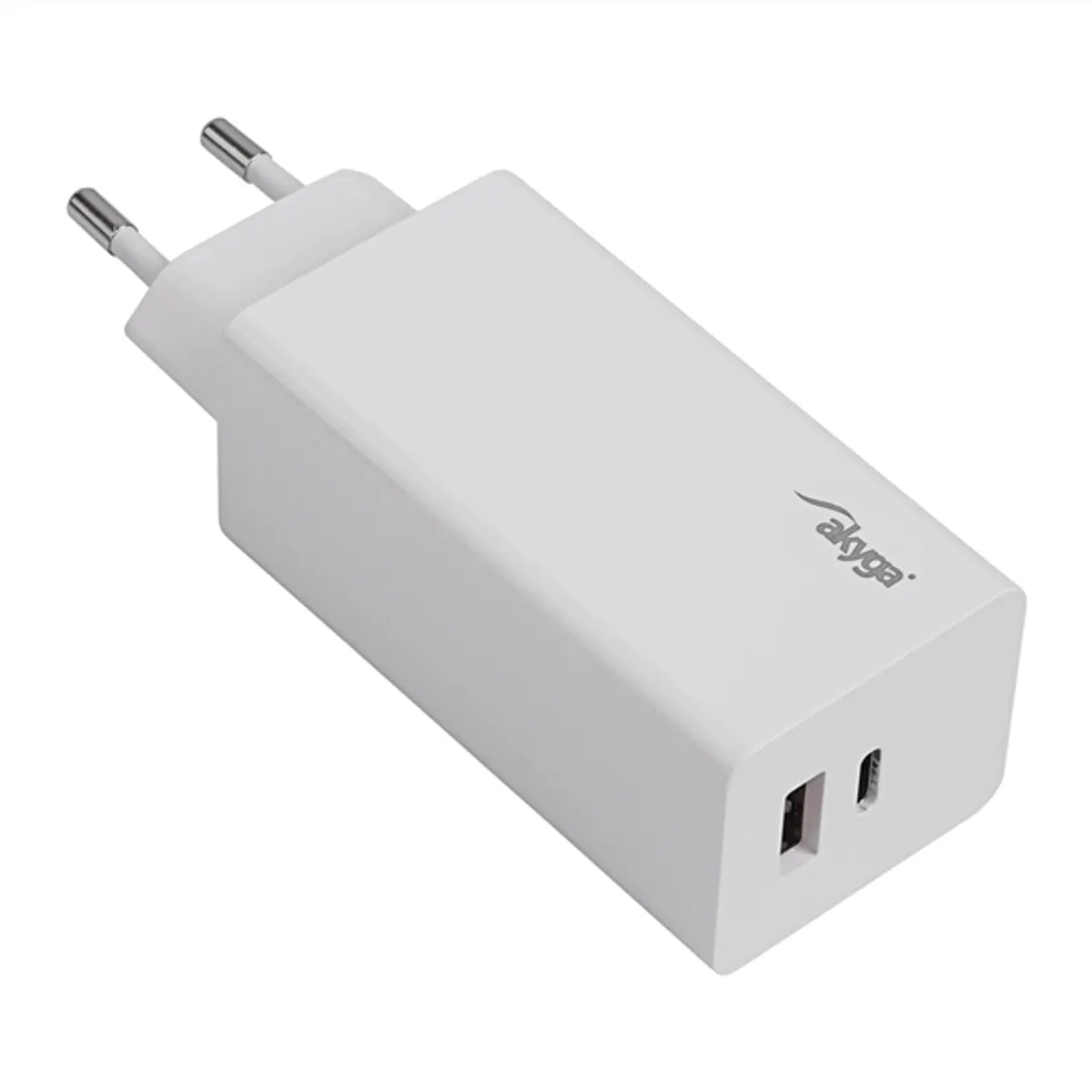 Akyga AK-CH-20 GaN töltő USB-C USB-A 100W QC3.0 PD3.0 Fehér #1