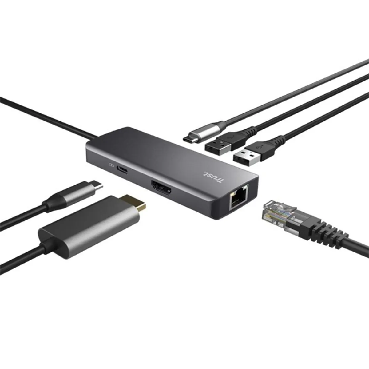 Trust 24968 Dalyx 6-in-1 USB-C Multi-Port Adapter HDMI LAN 4 USB portok #3