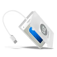AXAGON ADSA-1S 2.5" USB 2.0 külső HDD SSD ház fehér