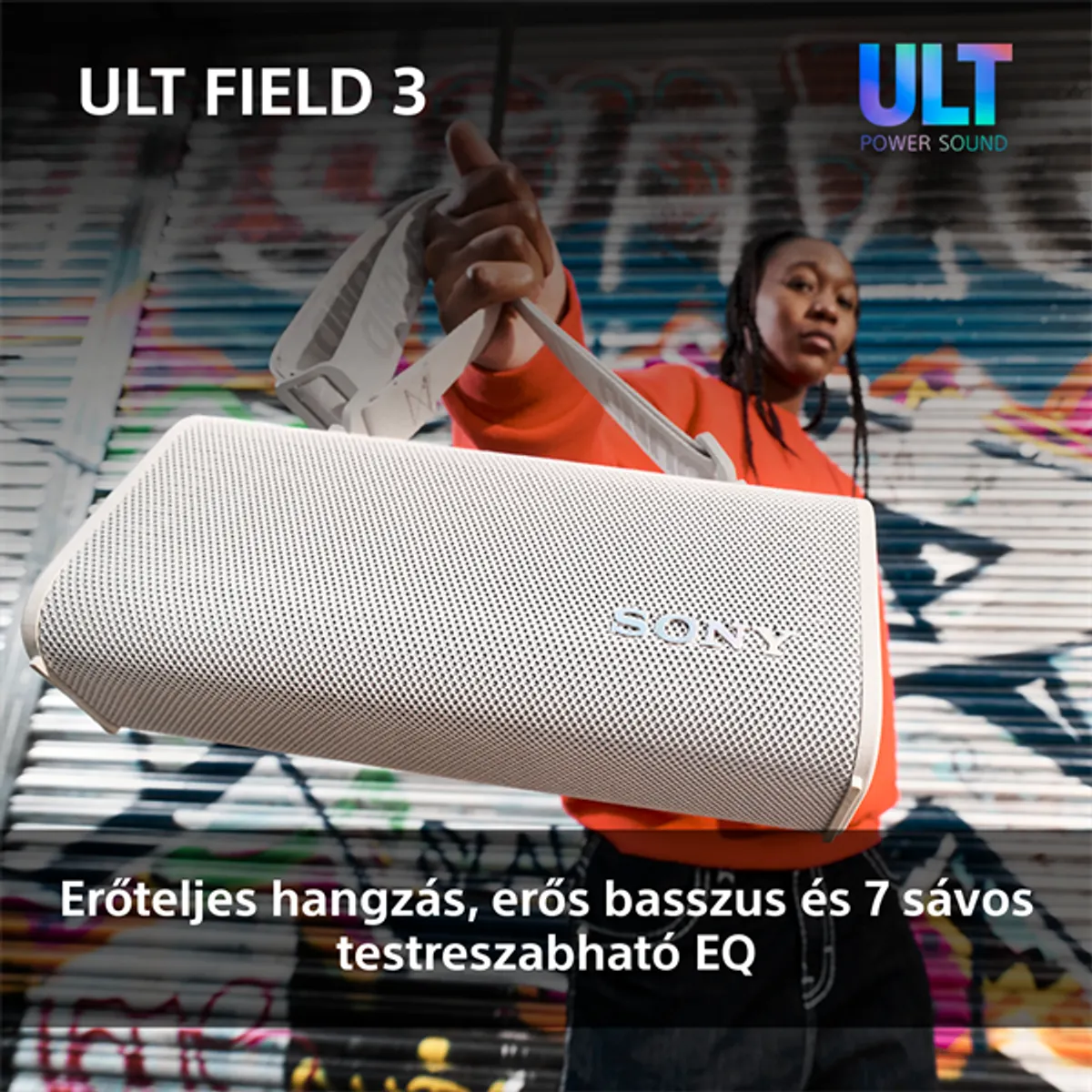 Sony SRSULT30W.CE7 ULT Field 3 Bluetooth hangszóró IP67 24 óra üzemidő 5200 mAh Type-C #5