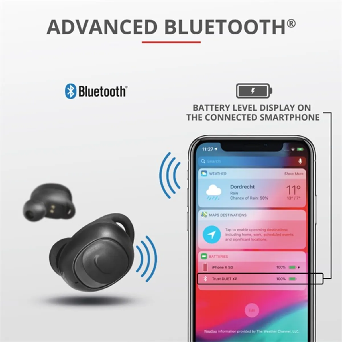 Trust 23256 Duet XP fülhallgató fekete Bluetooth IPX5 4 óra #6