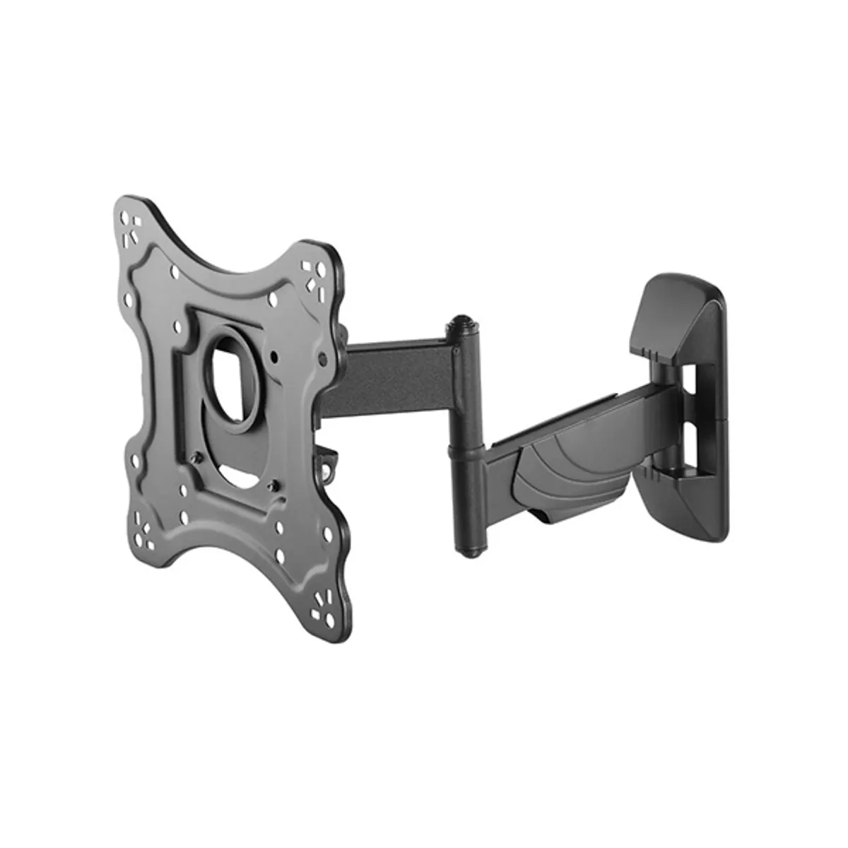 STELL 35057196 SHO 7520 23"-42" fali konzol acél fekete 30 kg forgatható 90 fok dőlés 8 VESA 100x100 200x200 csavaros rögzítés kábelrendező #2