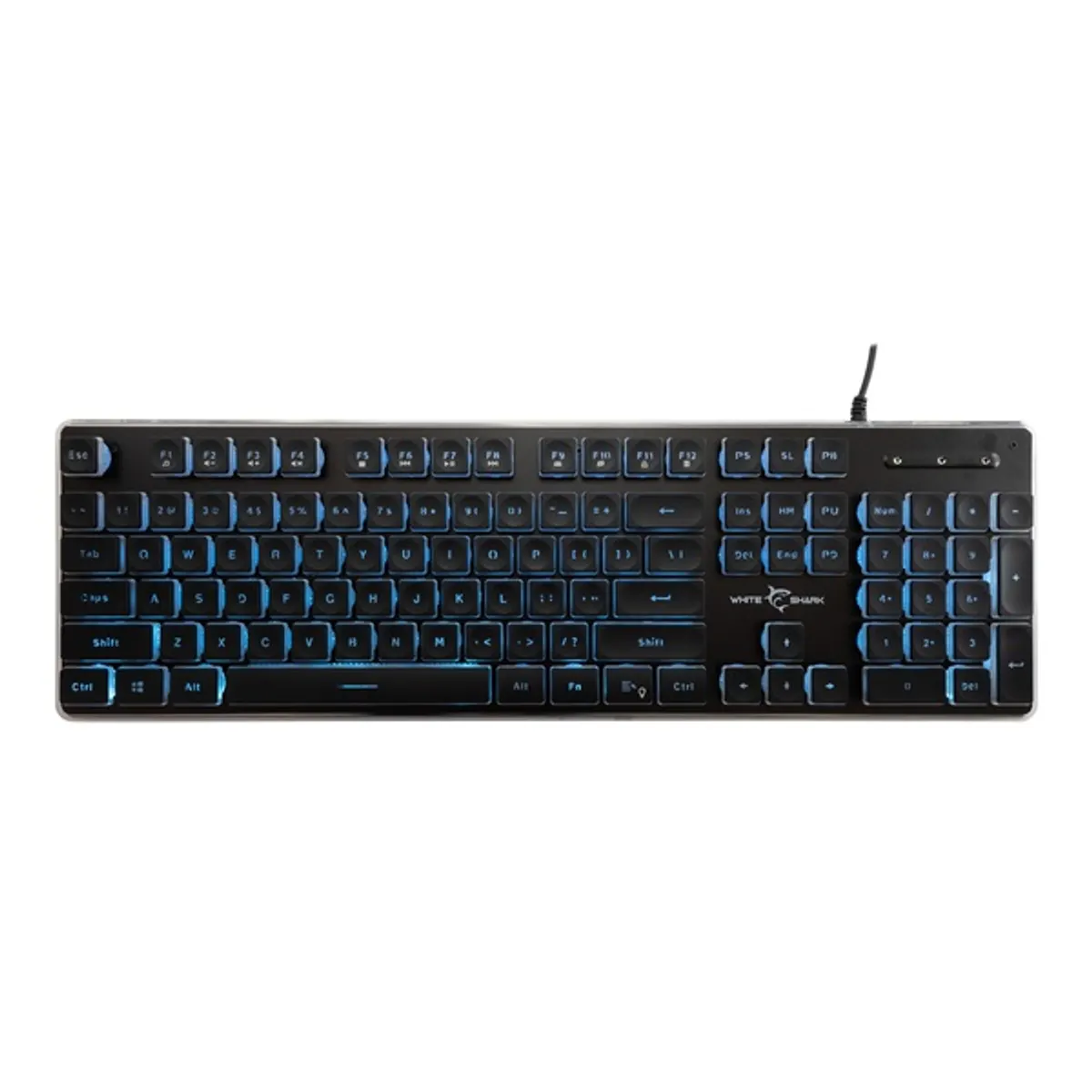 WHITE SHARK WS GK-003141B-US Tachi US 104-105 membrános, USB 2.0, Ice Blue LED, 1,5 m, fekete #1