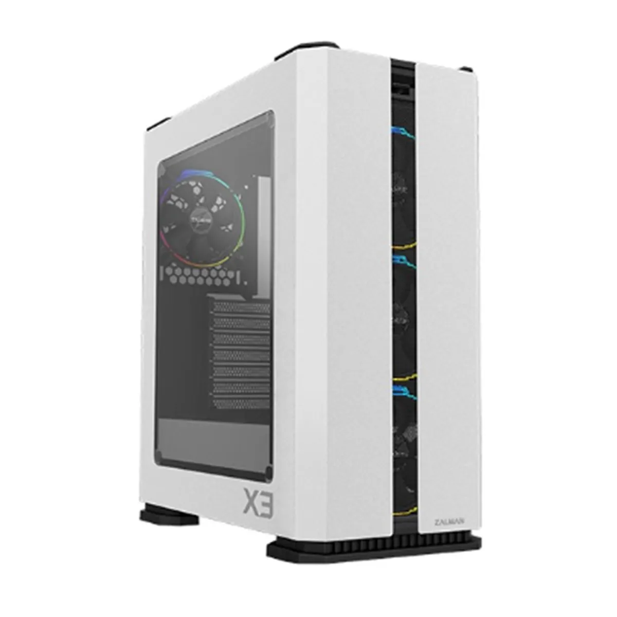 Zalman X3 fehér ház atx midi 4 ventilátor argb usb 3.0 fejhallgató csatlakozó #2
