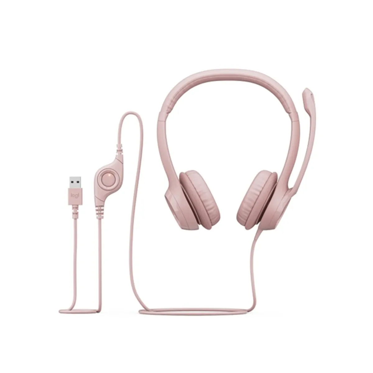 LOGITECH 981-001281 H390 fejhallgató USB rózsaszín 2.0 headset 32 ohm 20-20000 Hz 100-10000 Hz -17 dB zajszűrő mikrofon balos #5
