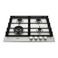 Whirlpool 869991596150 GMWL 628 IXL EE inox 4 égős beépíthető gáz főzőlap wok égőfej mechanikus forgatógombos