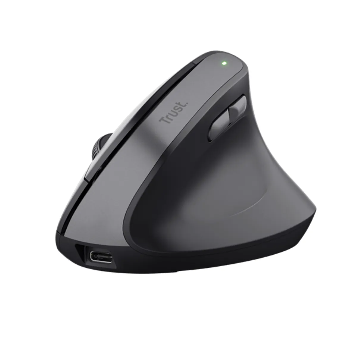 Trust 25145 Bayo II vertikális ergonómikus vezeték nélküli egér fekete 2400 dpi 2,4 GHz USB vevőegység #1