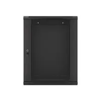 LANBERG WF01-6415-10B falra szerelhető 19" 15U szekrény 600x450x774 fekete üvegajtó