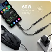 AXAGON ADA-HCPD USB-C hangkártya DAC adapter fekete 3,5 mm jack USB-C 60W PD Hi-Res 384 kHz 32 bit #6