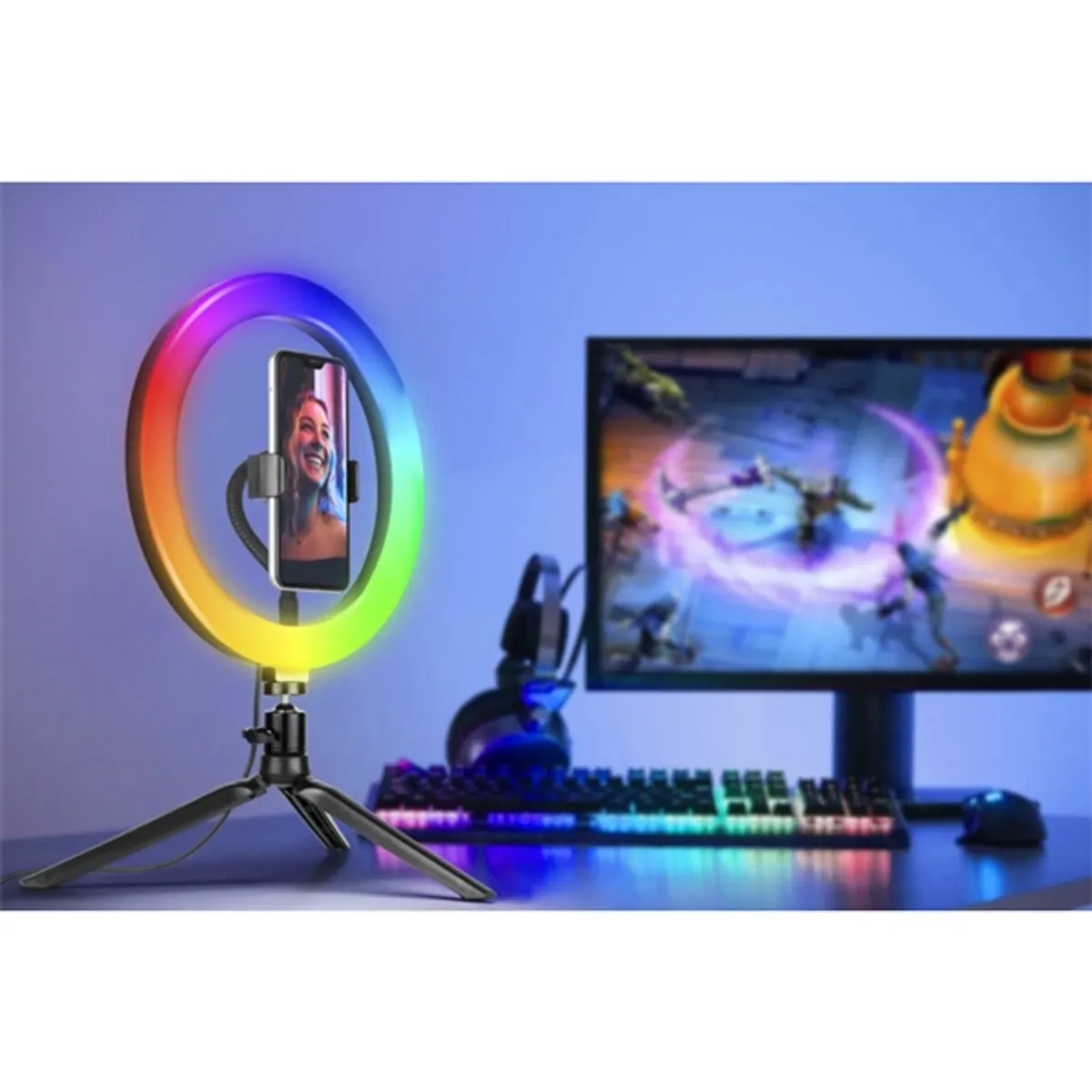 Tracer TRAOSW46807 gyűrűs lámpa 26 cm rgb 600-1700 lm 8 W távirányítóval állvánnyal #5