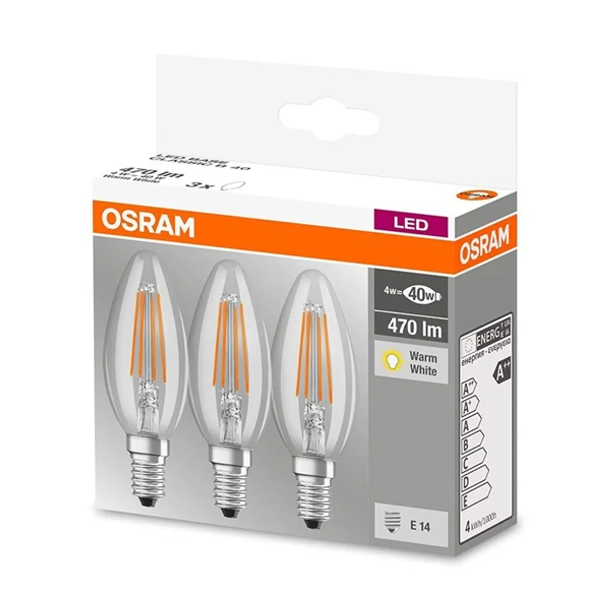 LEDVANCE 4058075819313 LED gyertya izzó 4W 470lm 2700K E14 300 fok #2