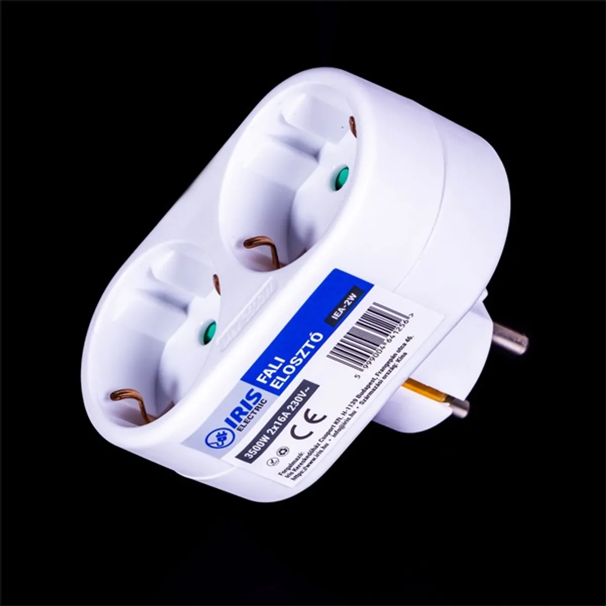 IRIS Electric IEA-2W fali elosztó 2x16A kontinentális aljzat gyermekvédelemmel #2