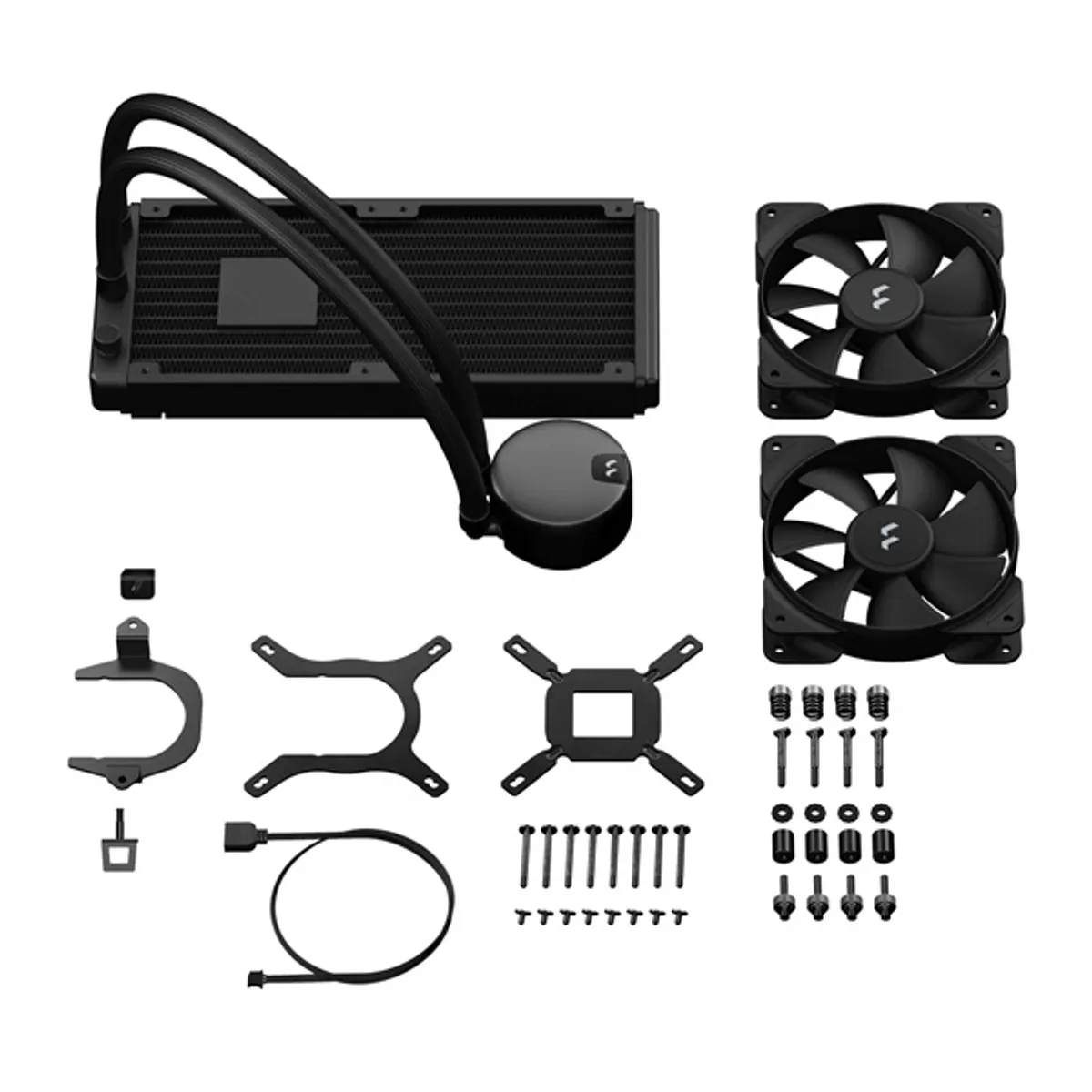 Fractal Design FD-W-L1-S2411 Lumen S24 v2 240 mm ARGB 2x120 PWM kompatibilis LGA1700 AM5 AM4 #6