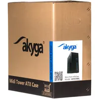 AKYGA AK939BL Midi ATX ház fekete 5,25 külső hely 1 db 3,5 belső hely 3 db 2,5 belső hely 3 db USB 2.0 előlapon 2 db max GPU hossz 385 mm táp nincs #8